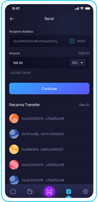 Crypto Payment Gateway  screen