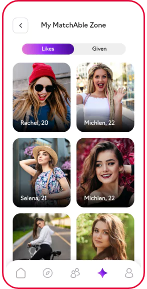 Dating App screen