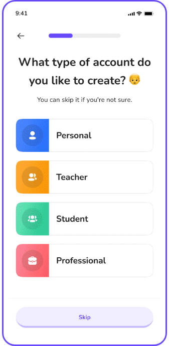 Education App screen