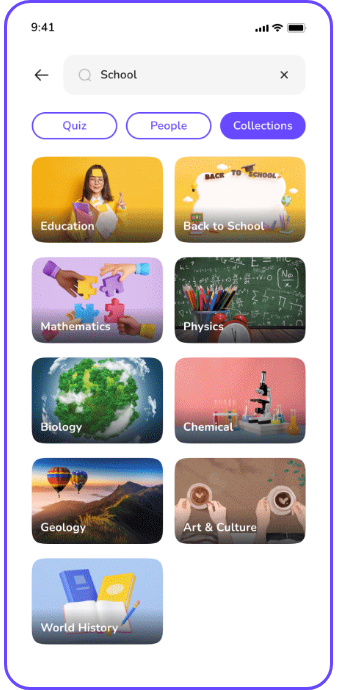 Education App screen