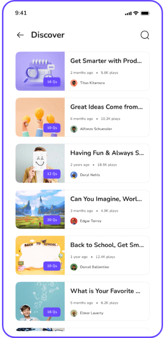 Education App screen