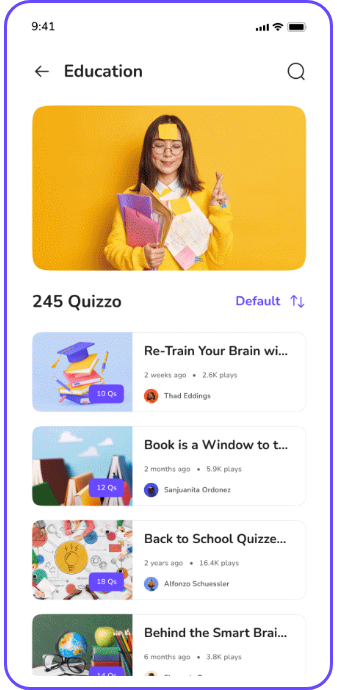 Education App screen