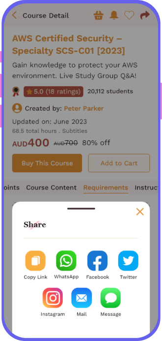 Education App screen