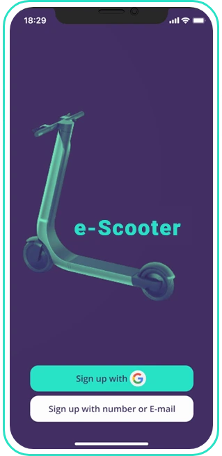 Electric Scooter App screen