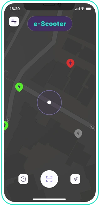 Electric Scooter App screen