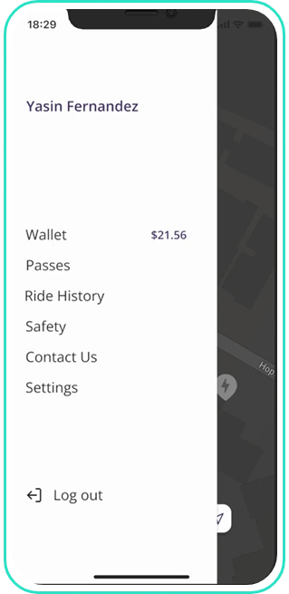 Electric Scooter App screen