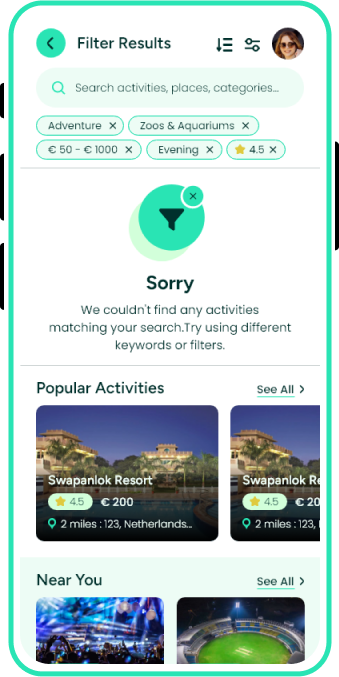 Event Management App screen