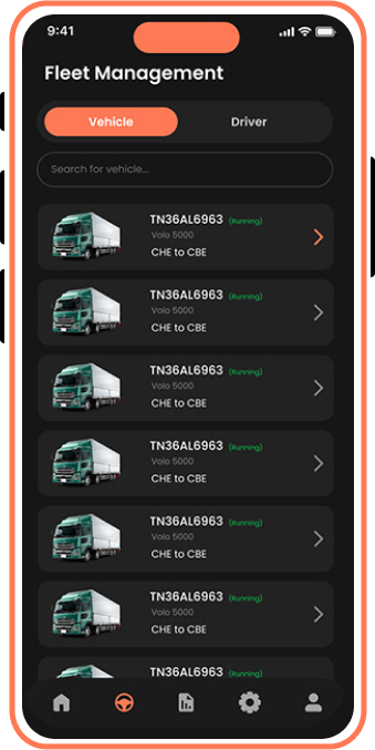 Fleet Management Software screen