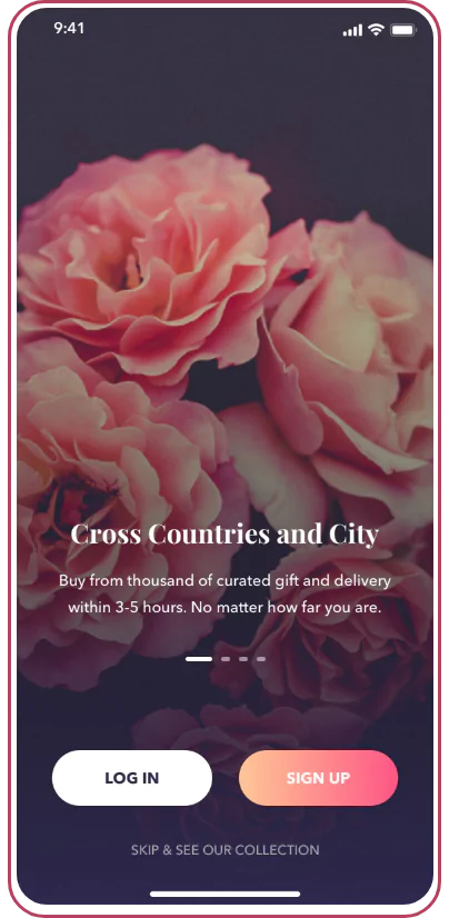 Flower Delivery App Solutions Screen