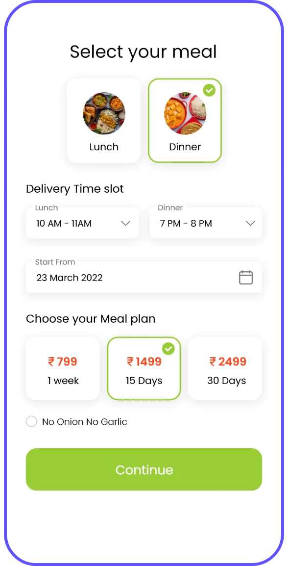 On-demand Food Delivery App Screen