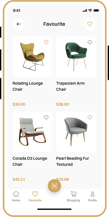 Furniture Store App screen