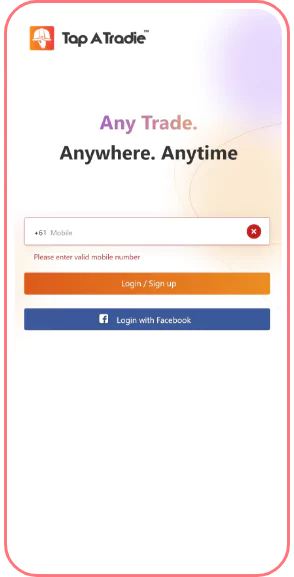 Home Service App Screen