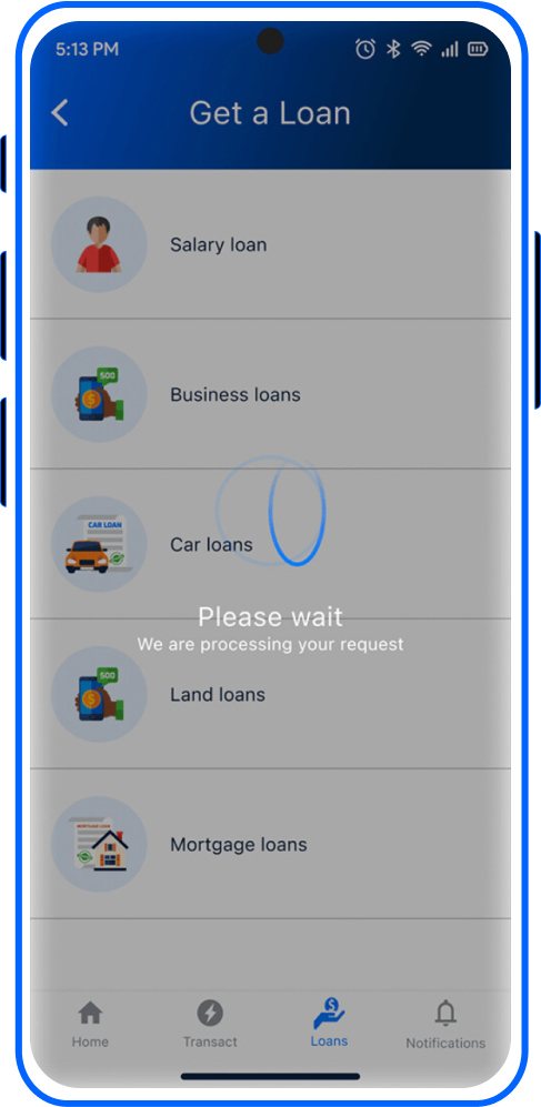 Loan Lending App screen