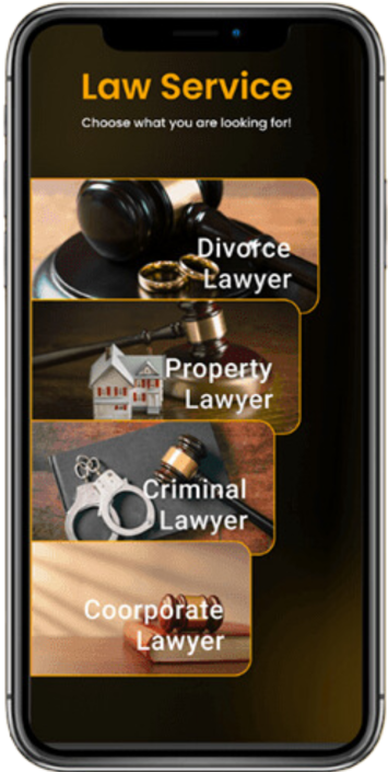 Lawyer App screen