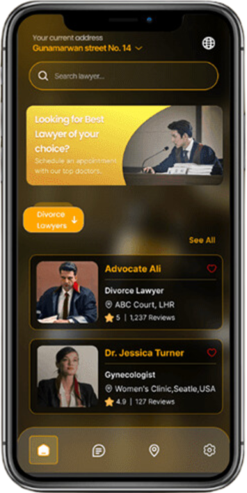 Lawyer App screen