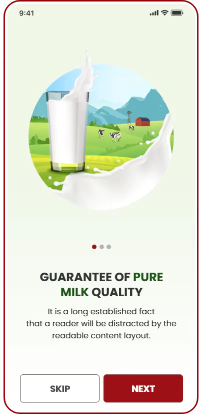 Milk App Screen