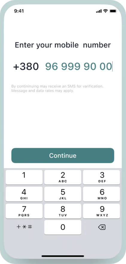 Massage app screen