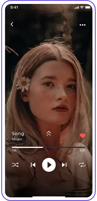 Music Streaming App screen