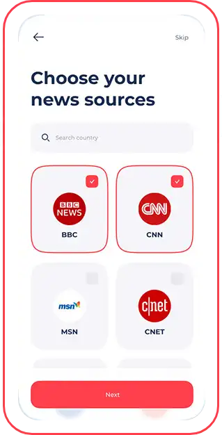 News App screen