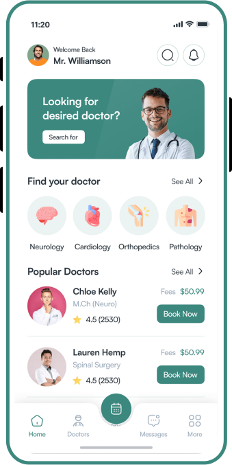 On-Demand Doctor App screen