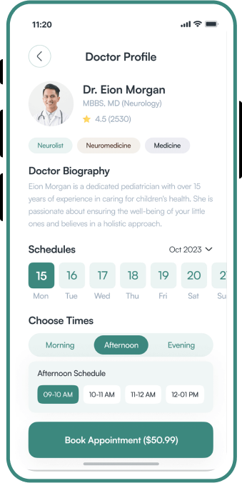 On-Demand Doctor App screen