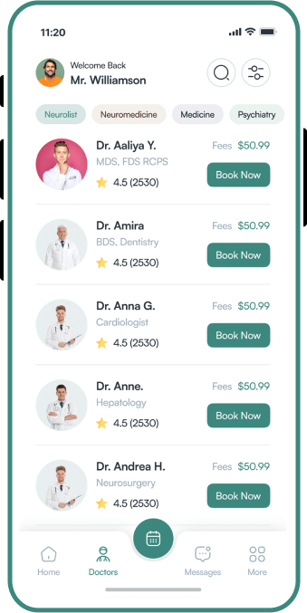 On-Demand Doctor App screen