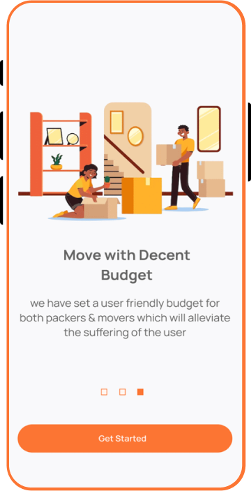 Packers and Movers App screen