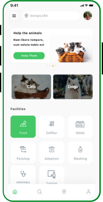 Pet Grooming App screen