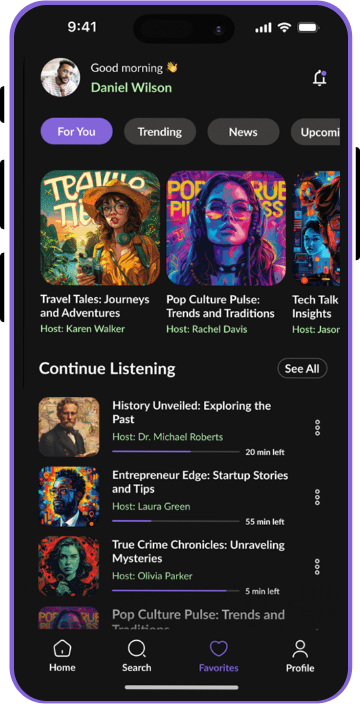 Podcast App screen