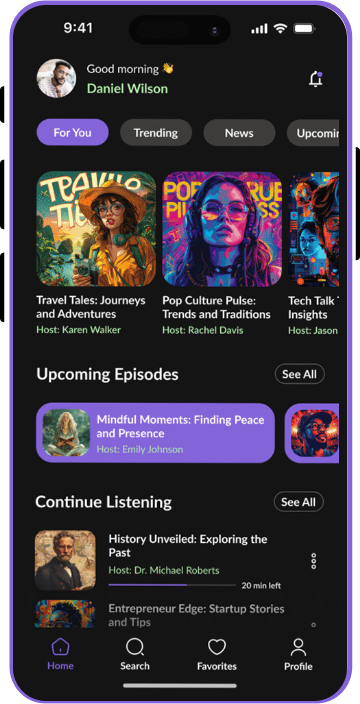 Podcast App screen