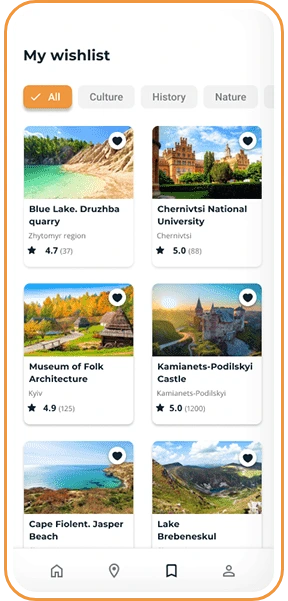 Travel App screens