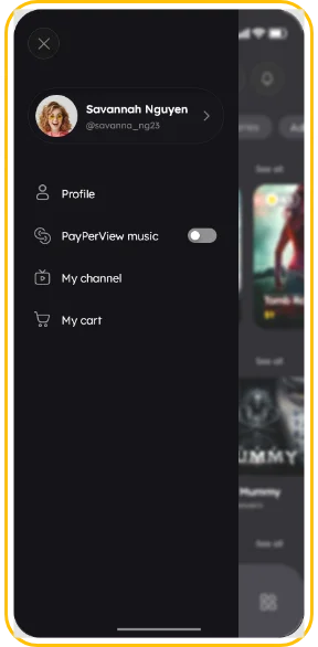 Video Streaming App screen