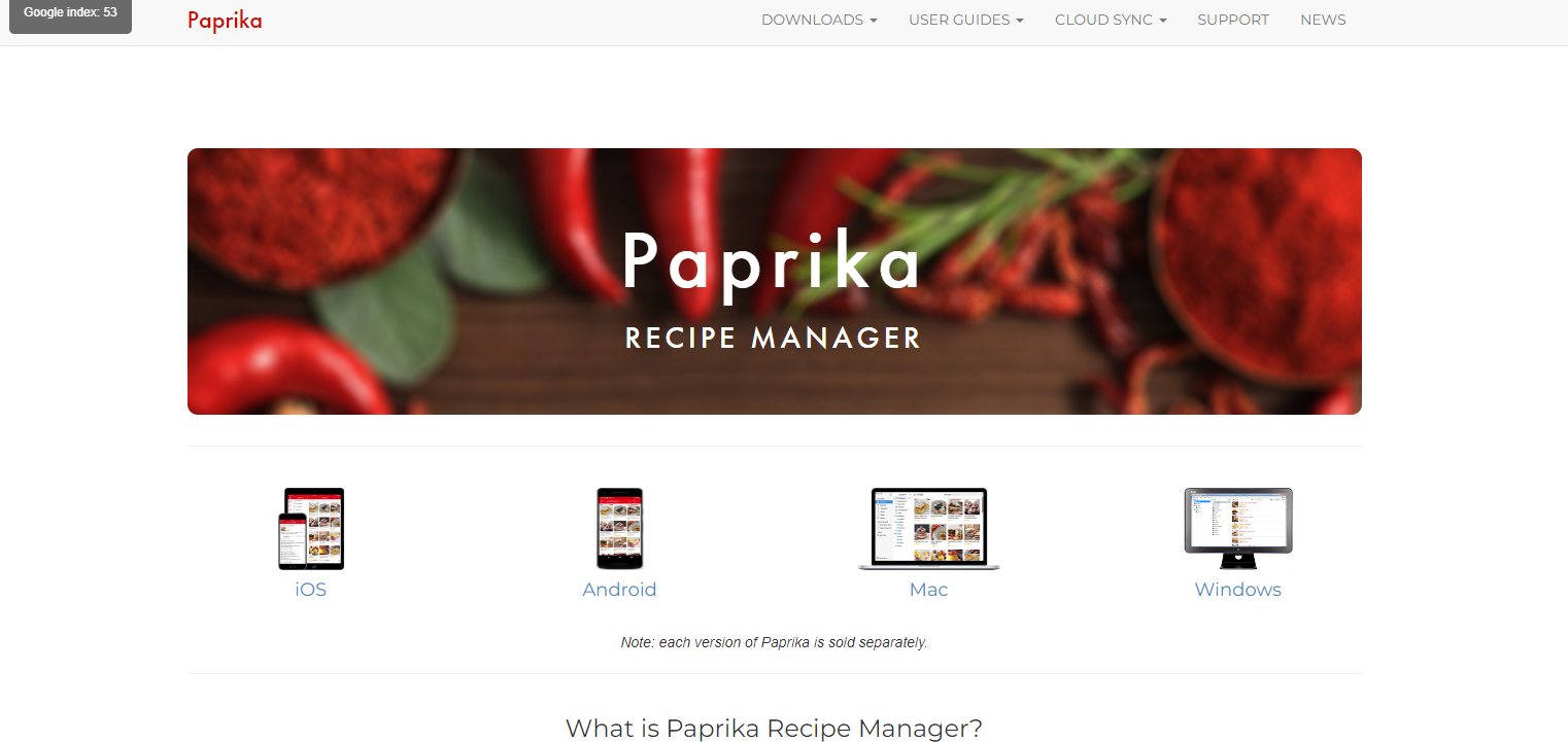 Paprika Recipe Manager