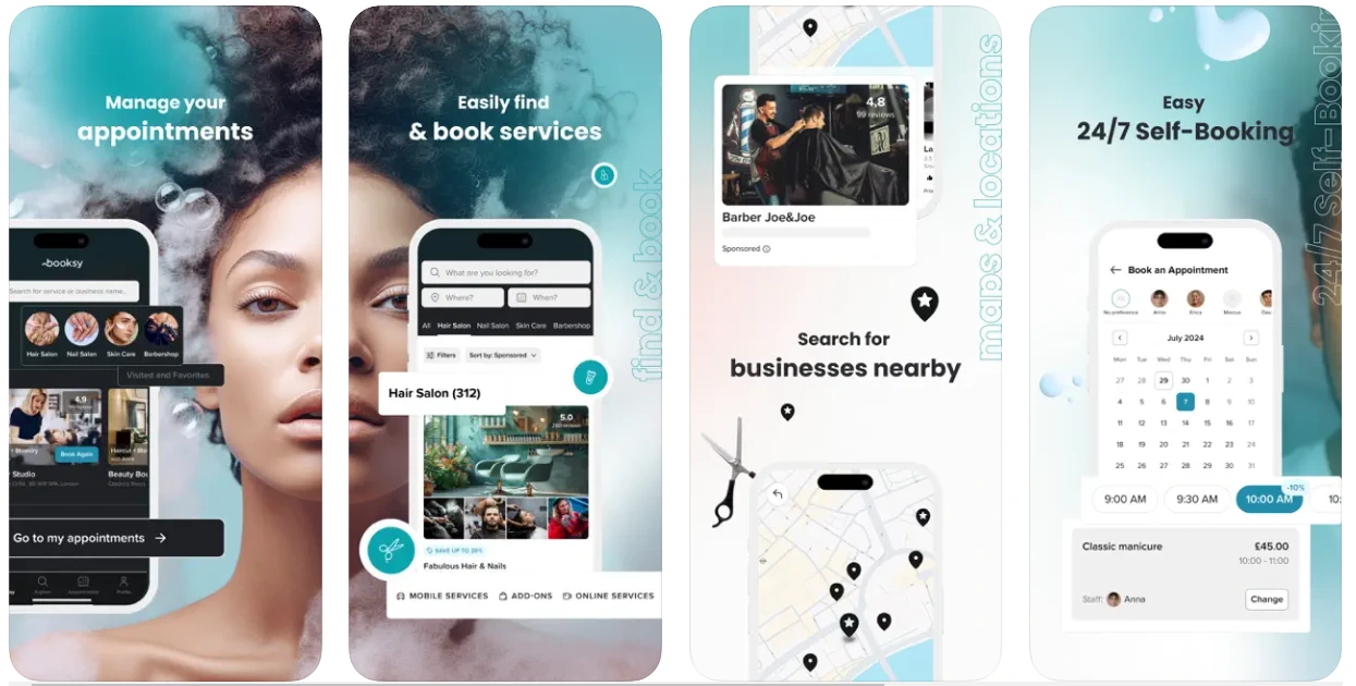 Booksy salon app