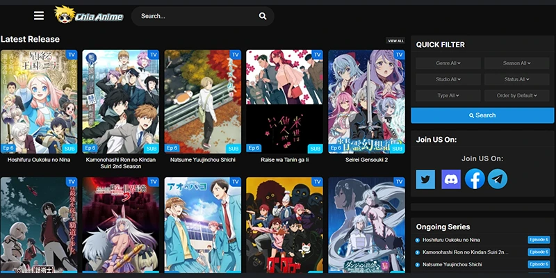 Chia Anime aniwatch alternatives