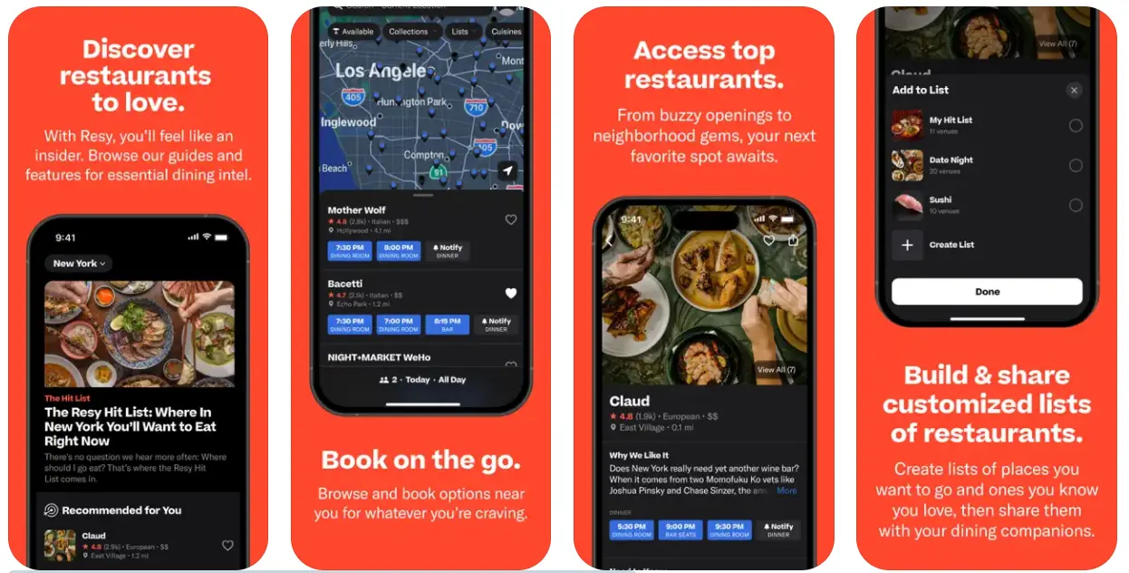 Best Restaurant App: Resy