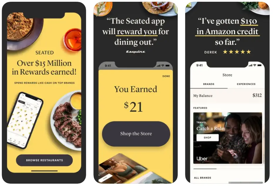 Best Restaurant App: seated