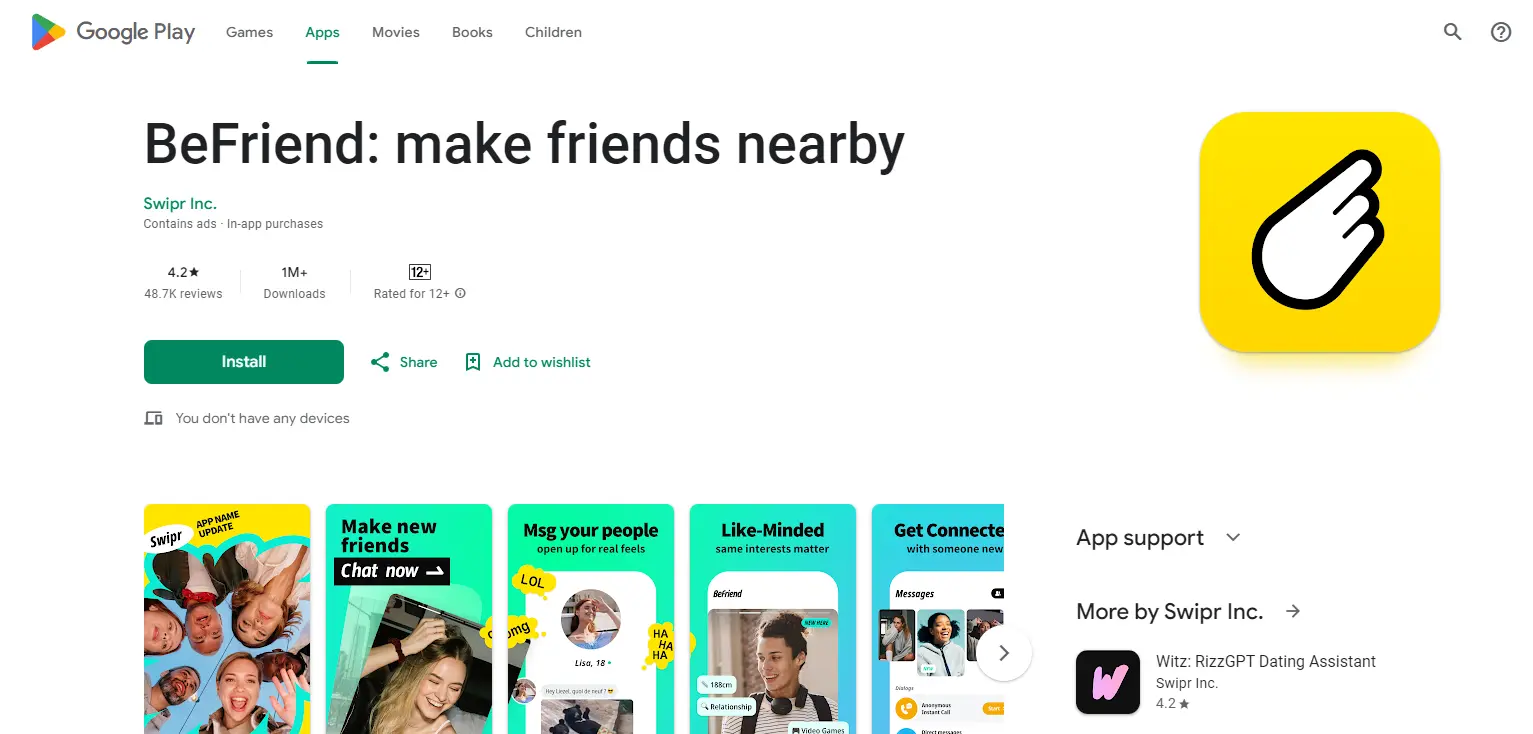 Befriend Social App