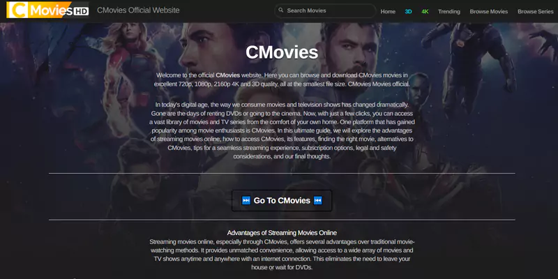 CMovies alternative of 123movies 