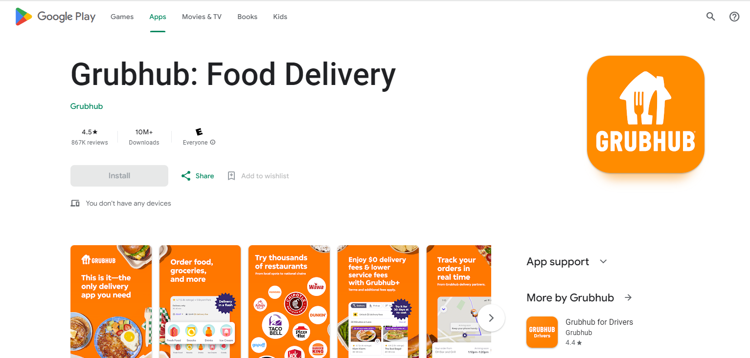 food delivery application