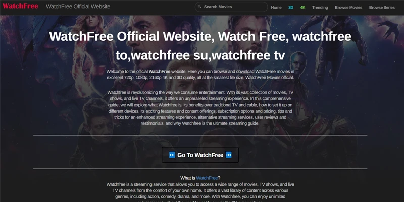 WatchFree alternative of 123movies 